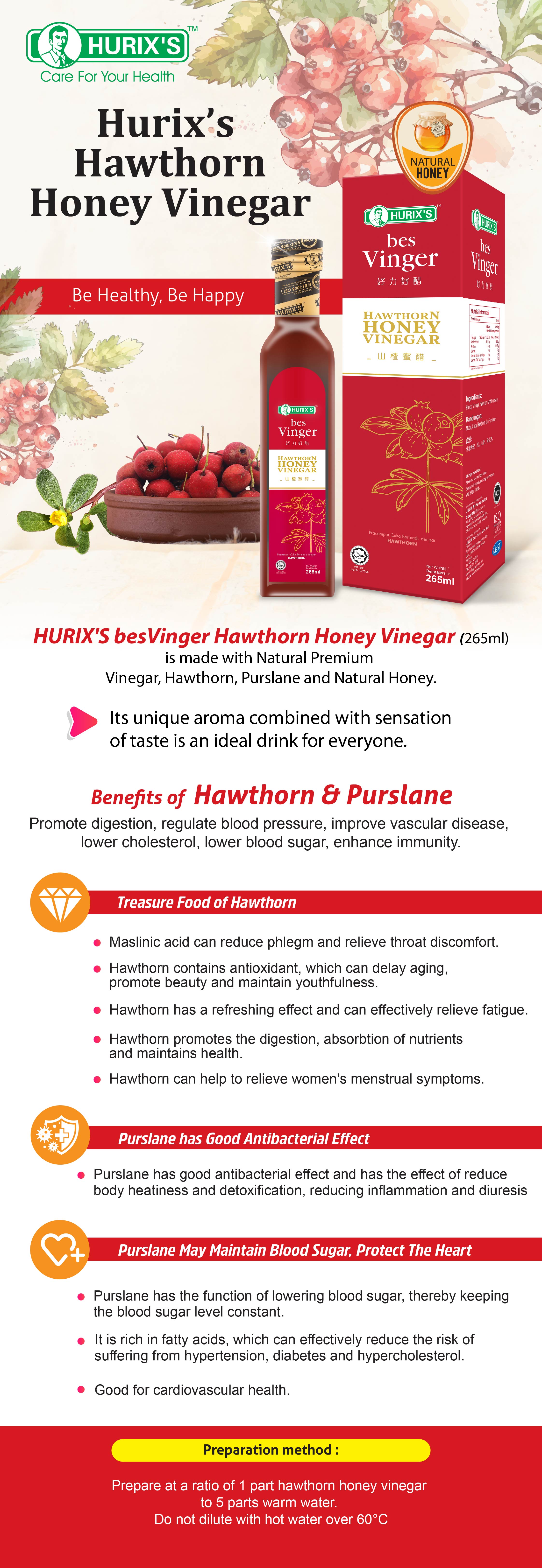 HURIX'S besVinger Hawthorn Honey Vinegar